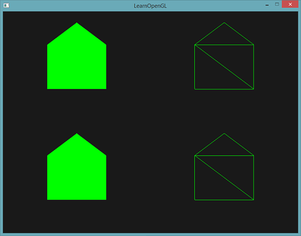 Domy narysowane za pomocą punktów korzystając z Geometry Shader w OpenGL