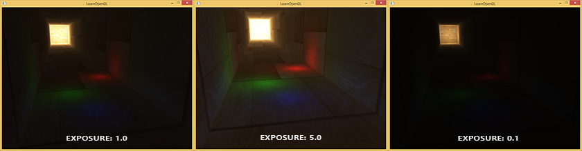 Wiele poziomów ekspozycji mapowania tonów HDR w OpenGL